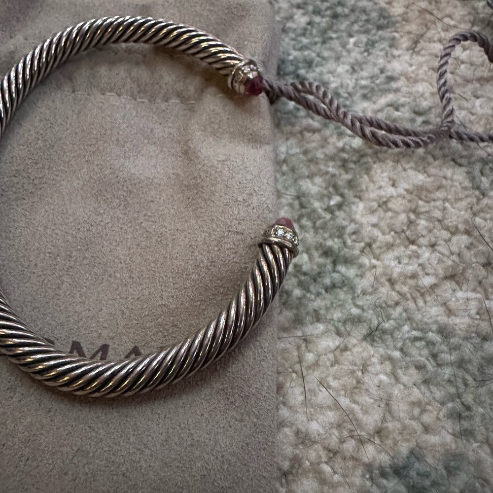 David Yurman pink tourmaline bracelet 5mm small